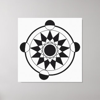 Futuristische geometrische graancirkel Mandala Canvas Afdruk