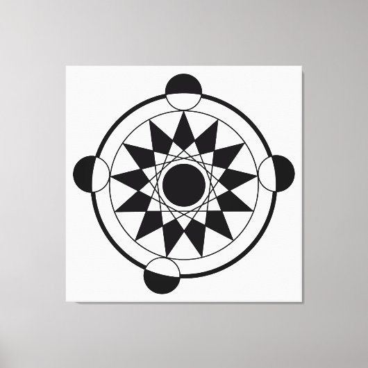 Futuristische geometrische graancirkel Mandala Canvas Afdruk (Voorkant)