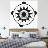 Futuristische geometrische graancirkel Mandala Canvas Afdruk (Insitu (Slaapkamer))