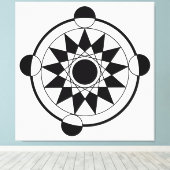 Futuristische geometrische graancirkel Mandala Canvas Afdruk (Insitu (Houten vloer))