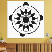 Futuristische geometrische graancirkel Mandala Canvas Afdruk (Insitu (Woonkamer))