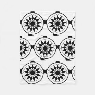 Futuristische geometrische graancirkel Mandala Fleece Deken