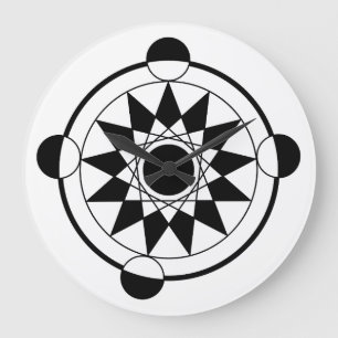 Futuristische geometrische graancirkel Mandala Grote Klok