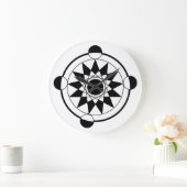 Futuristische geometrische graancirkel Mandala Grote Klok (Huis)