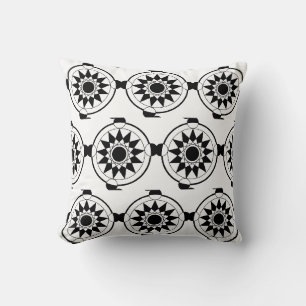 Futuristische geometrische graancirkel Mandala Kussen
