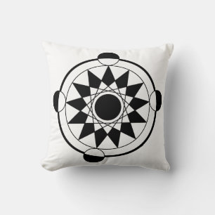 Futuristische geometrische graancirkel Mandala Kussen
