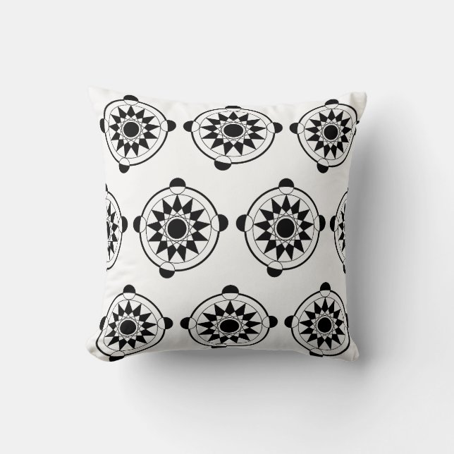 Futuristische geometrische graancirkel Mandala Kussen (Voorkant)