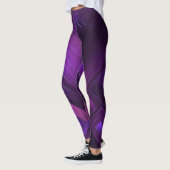 Futuristische Geometrische Legging in Paarse & Zwa (Links)