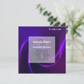 Futuristische geometrische virtuele geboortedag kaart (Staand voorkant)