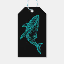 Futuristische Geometrische Wal Cadeautags