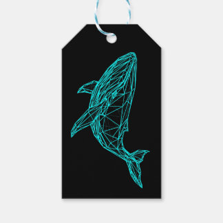 Futuristische Geometrische Wal Cadeautags Cadeaulabel