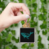Futuristische Geometrische Wal Sleutelhanger (Hand)