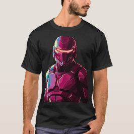 Futuristische Gepantserde Soldaat Donkere Esthetis T-shirt
