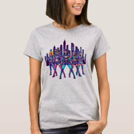 Futuristische Girl Gang – Retro Cyberpunk Vibes T-shirt