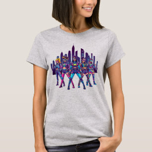 Futuristische Girl Gang – Retro Cyberpunk Vibes T-shirt