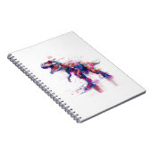 Futuristische Glitch T-Rex Dinosaur Notitieboek (Rechterzijde)