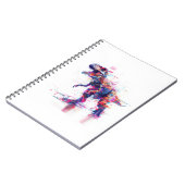 Futuristische Glitch T-Rex Dinosaur Notitieboek (Linkerzijde)