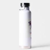 Futuristische Glitch T-Rex Dinosaurus met Kinder n Waterfles (Rechts)