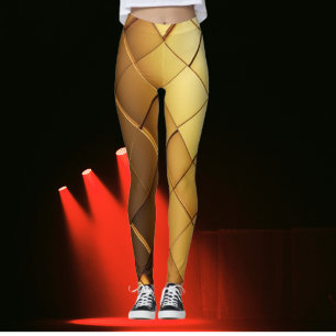 Futuristische gouden hexa-tech Leggings