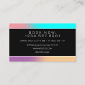 Futuristische gradiënt kleurrijk monogram visitekaartje (Achterkant)