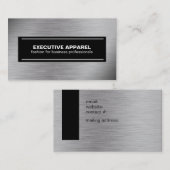 Futuristische grijs en zwart op staal visitekaartje (Voorkant / Achterkant)