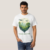 futuristische groene aarde t-shirt (Voorkant volledig)