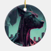 Futuristische Grote Deen De Robotic Companion Thro Keramisch Ornament (Achterkant)