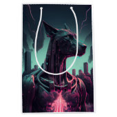 Futuristische Grote Deen De Robotische Vennootscha Medium Cadeauzakje (Voorkant)