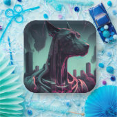 Futuristische Grote Deen De Robotische Vennootscha Papieren Bordje (Feest)