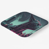 Futuristische Grote Deen De Robotische Vennootscha Papieren Bordje (Gebogen)