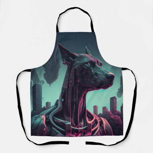 Futuristische Grote Deen De Robotische Vennootscha Schort (Voorkant)