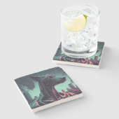 Futuristische Grote Deen De Robotische Vennootscha Stenen Onderzetter (Zijkant)