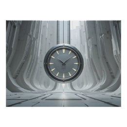 futuristische hangar-chronometer perfect poster