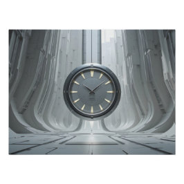 futuristische hangar-chronometer perfect poster