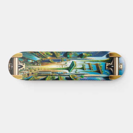 "Futuristische harmonie" Persoonlijk Skateboard (Horizontaal)