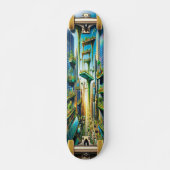 "Futuristische harmonie" Persoonlijk Skateboard (Voorkant)