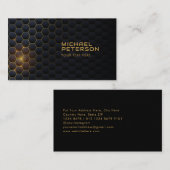 Futuristische Hexagonale Licht Hitech | Modern Visitekaartje (Voorkant / Achterkant)