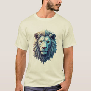 Futuristische Holografische Leeuw T-Shirt Design