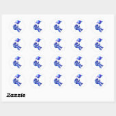 Futuristische holografische ruimte astronaut stick ronde sticker (Vel)