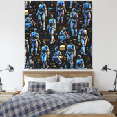 Futuristische humanoïde robotkunst | AI Android Sc Canvas Afdruk (Insitu (Slaapkamer))