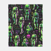 Futuristische humanoïde robotkunst | AI Android Sc Fleece Deken (Voorkant)
