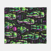 Futuristische humanoïde robotkunst | AI Android Sc Fleece Deken (Voorkant (Horizontaal))
