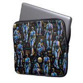 Futuristische humanoïde robotkunst | AI Android Sc Laptop Sleeve (Voorkant Links)