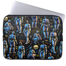 Futuristische humanoïde robotkunst | AI Android Sc Laptop Sleeve