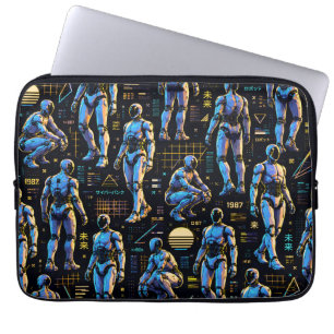 Futuristische humanoïde robotkunst AI Android Sc Laptop Sleeve
