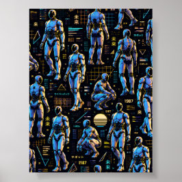 Futuristische humanoïde robotkunst | AI Android Sc Poster