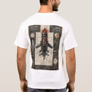 Futuristische Hyperreal Infographics Tech T-shirt