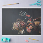 Futuristische Indiase Chief Robotic Decoupage Tissuepapier (Craft)