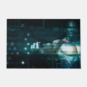 Futuristische interface met gebruiker Android Robo Deurmat