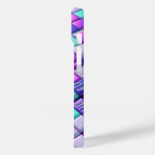 Futuristische Iridiserende Tech Grid-Telefoonhoes  Case-Mate iPhone Case (Achterkant / Links)